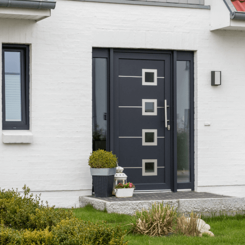 Porte d'entrée vitrée 7016