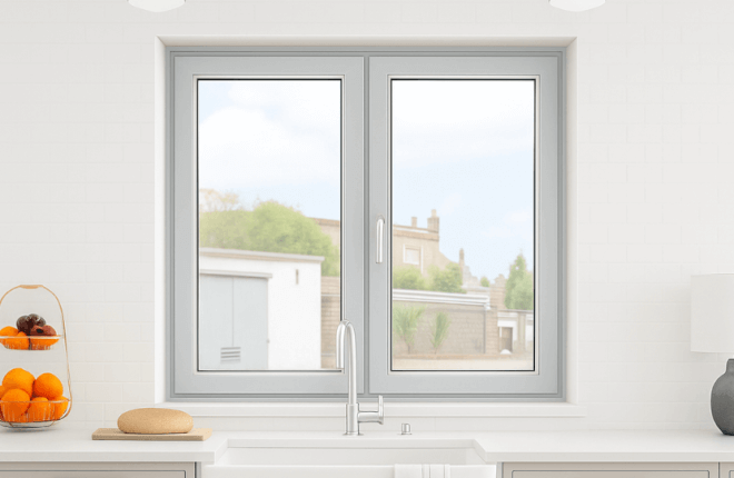 Fenêtre PVC gris clair RAL 7035