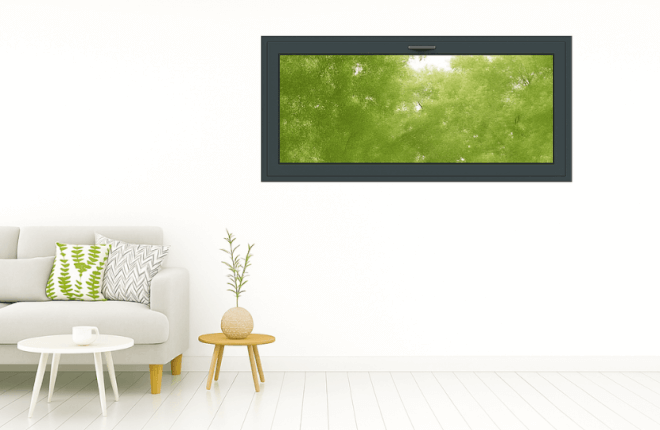 Fenêtre abattant PVC anthracite