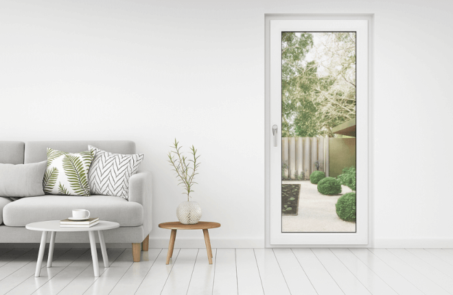 Porte-fenêtre PVC 1 vantail blanc