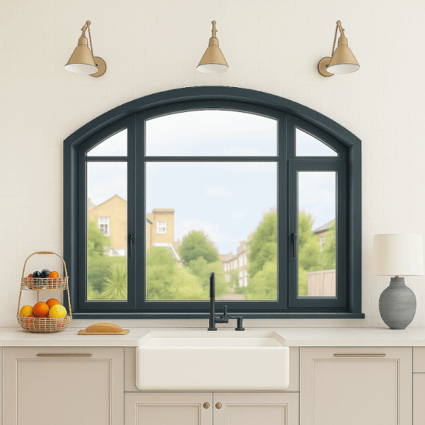 NG Habitats Fenêtre cintrée ALU 3 vantaux square