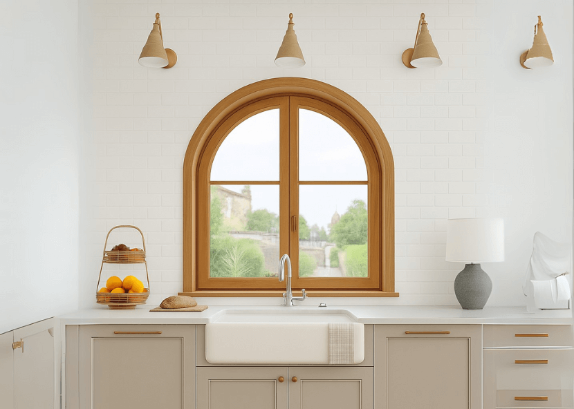 Fenêtre cintrée bois