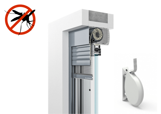 Monobloc | Tablier ALU isolé | Sangle | Moustiquaire intégrée