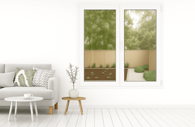 Fenêtre ALU blanche 2 vantaux