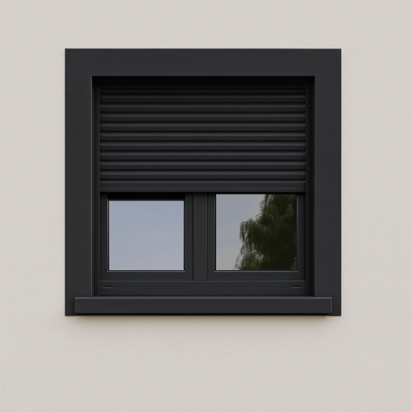 NG Habitats Fenetre PVC avec volet roulant noir square