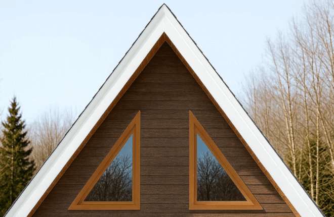 Fenêtre BOIS triangle rectangle