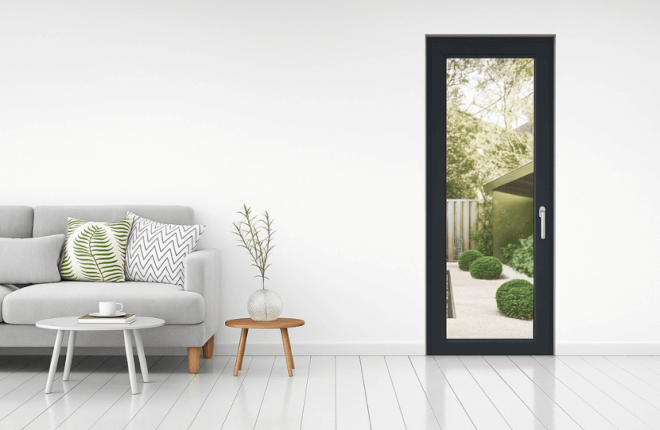 Porte-fenêtre PVC 1 vantail noir