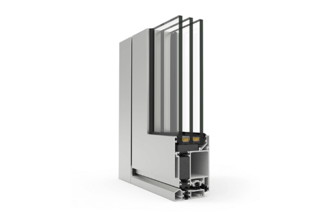 Porte ALU triple vitrage