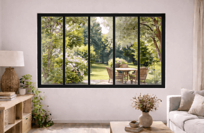 Verrière alu 5 carreaux