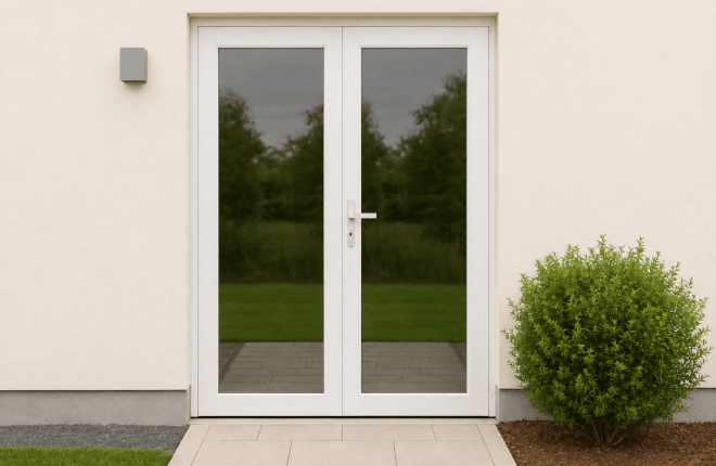 Porte de service 2 vantaux PVC