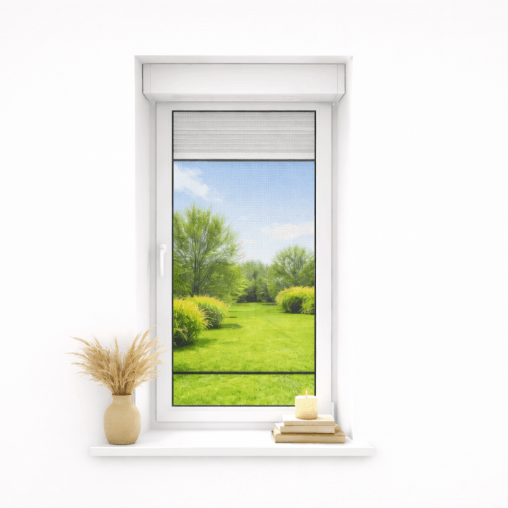 Fenêtre PVC avec volet et moustiquaire - SQUARE