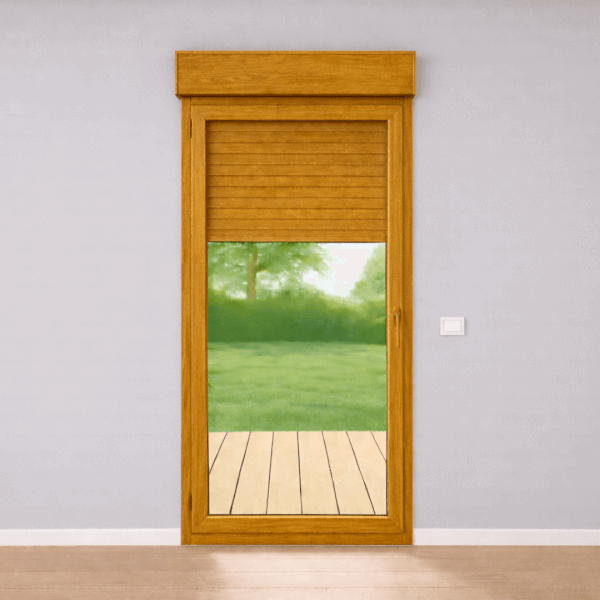 NG Habitats Porte fenêtre 1 vantail chêne doré - SQUARE