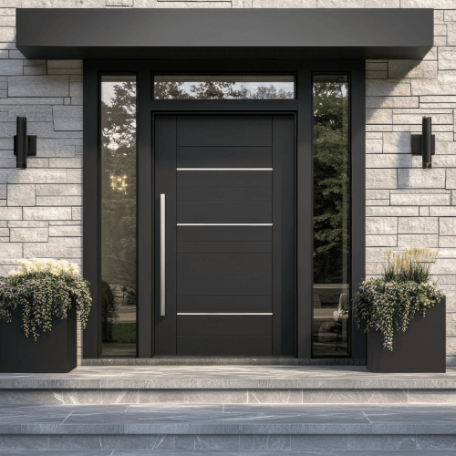 Porte avec imposte vitrée (1)