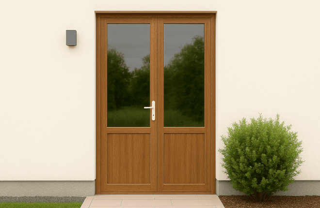 Double porte semi-vitrée BOIS
