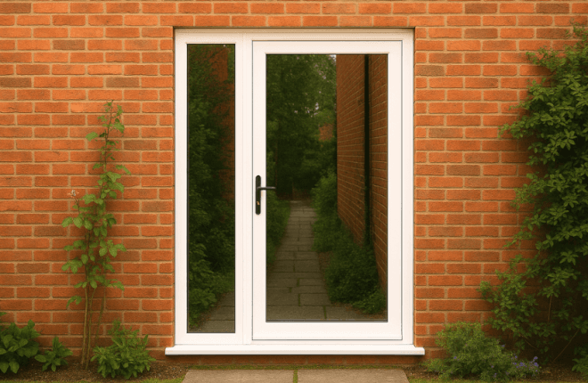 Porte tierce vitrée blanche