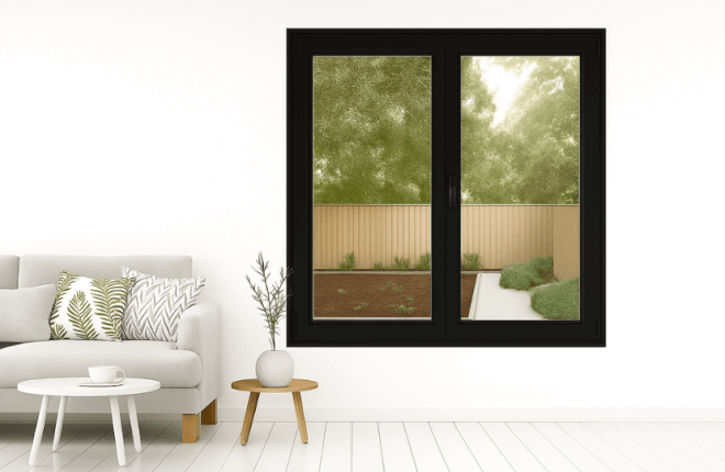 Fenêtre ALU noire 2 vantaux