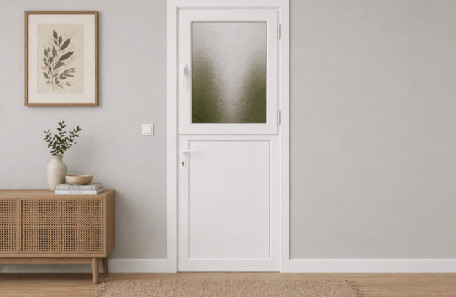 Porte fermière PVC blanc