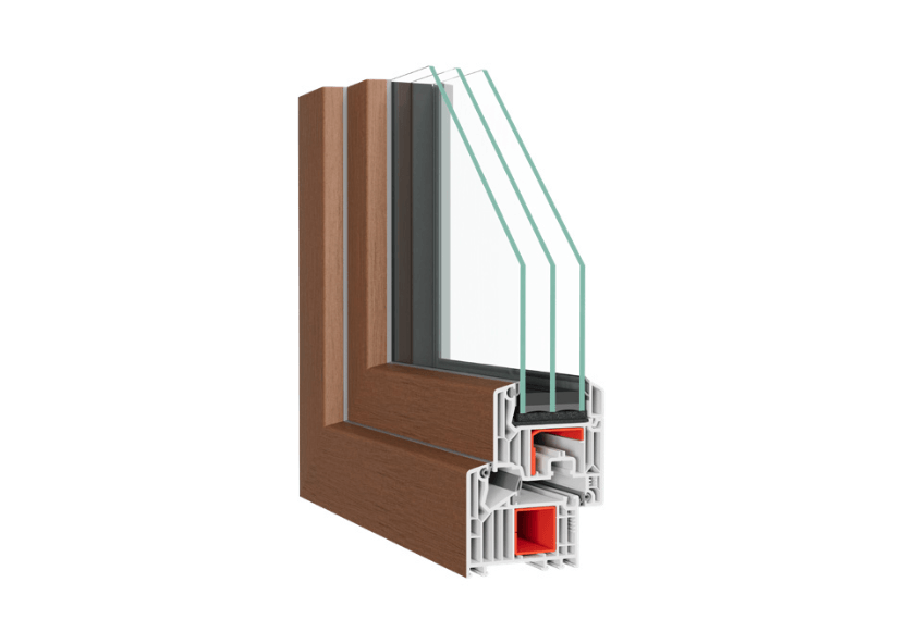 Fenêtre PVC imitation bois