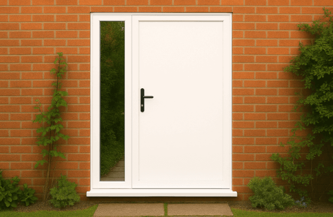 Porte tiercée pleine blanche