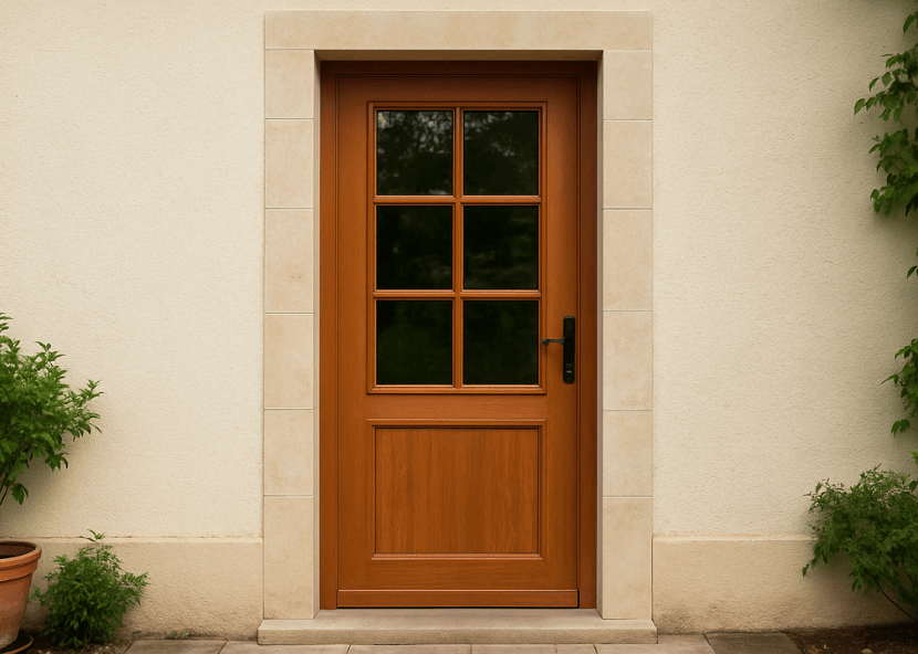 Porte avec croissillons