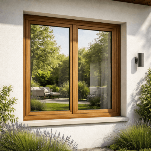 Fenêtre couleur bois square