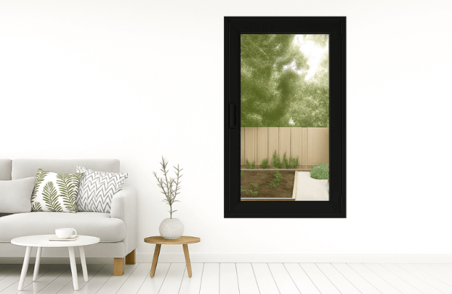 Fenêtre ALU noire 1 vantail