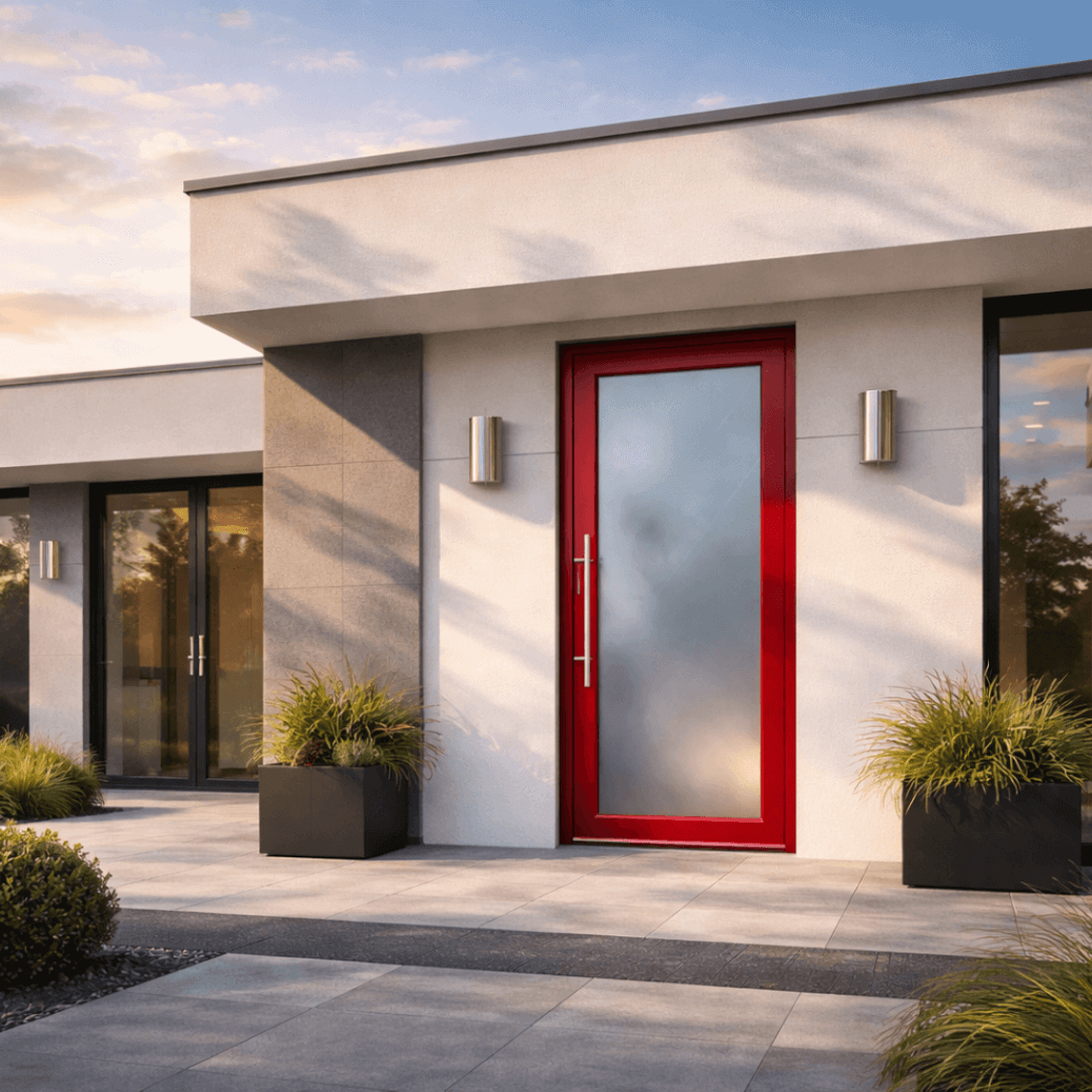 Porte ALU rouge square