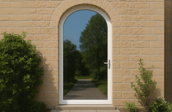 Porte cintrée PVC