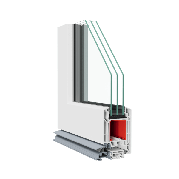 NG Habitats Porte PVC triple vitrage square