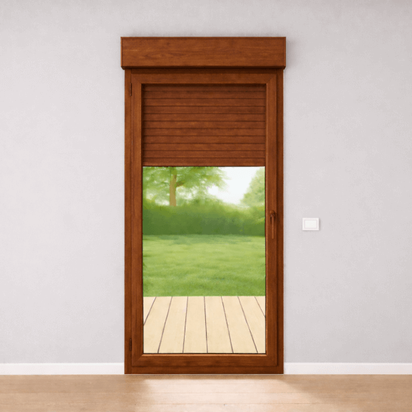 NG Habitats Porte fenêtre 1 vantail noyer - SQUARE