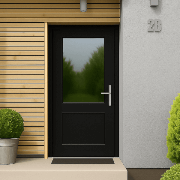 NG Habitats Porte d'entrée PVC noir square