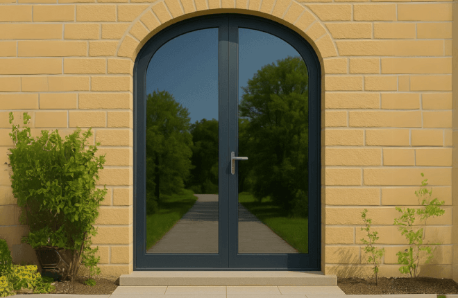 Porte double cintrée ALU