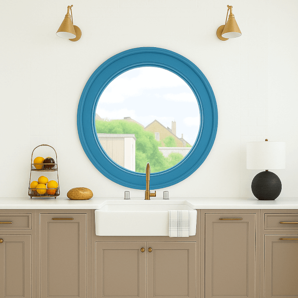 NG Habitats Oeil de boeuf bleu acier square