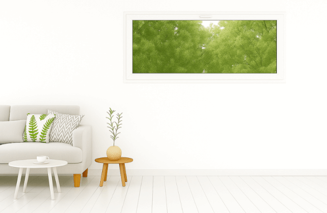 Fenêtre abattant PVC blanc