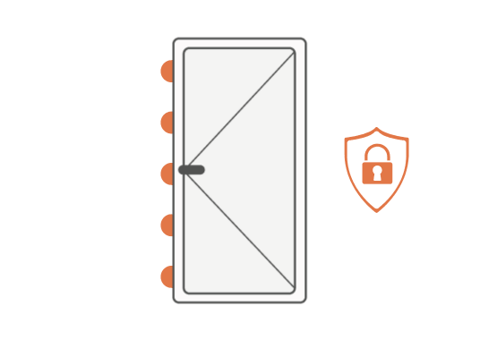 Fermeture en 5 points Roto® ou Winkaus®