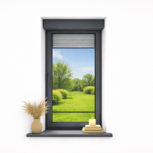 Fenêtre ALU avec volet et moustiquaire - SQUARE