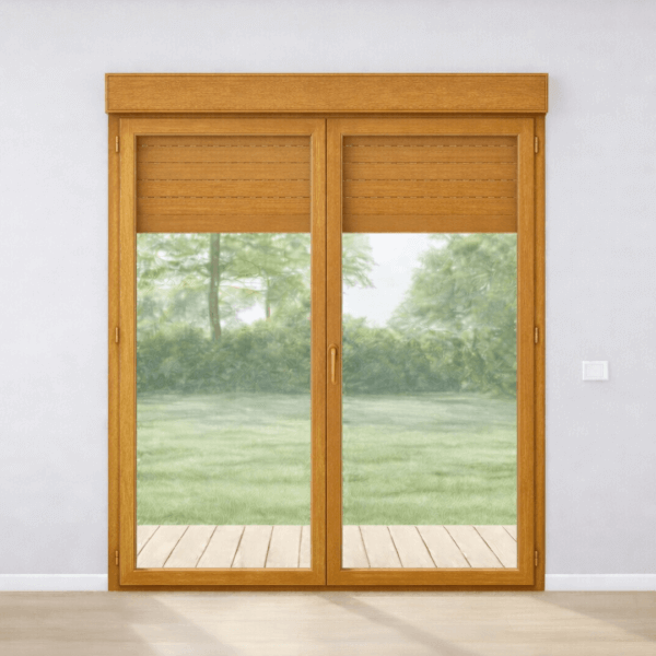 NG Habitats Porte fenêtre 2 vantaux chêne doré - SQUARE