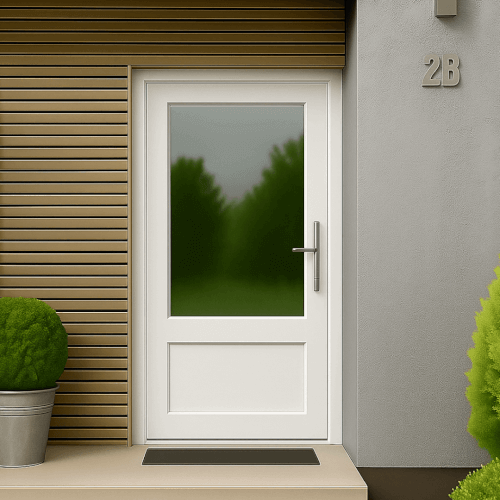 Porte PVC avec soubassement square