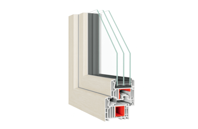 Fenêtre PVC imitation bois chêne weissbach