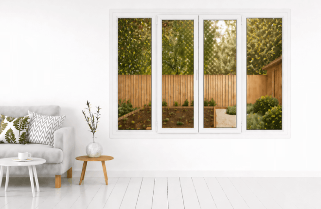 Fenêtre ALU blanche 4 vantaux