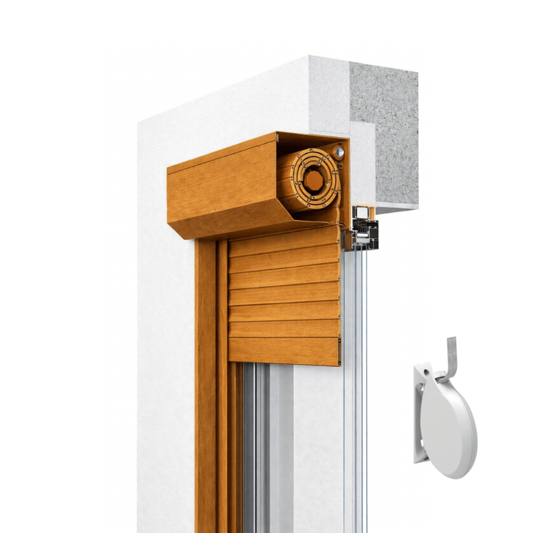 Volet roulant sangle chêne square